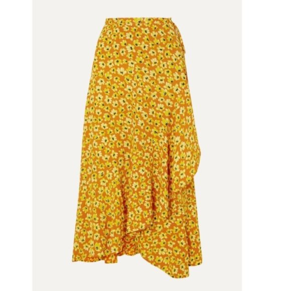 Faithfull the Brand Jasper midi skirt size 8 - Picture 3 of 12